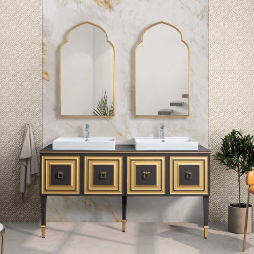 Ateeqa Stainless Steel Arch Mirror