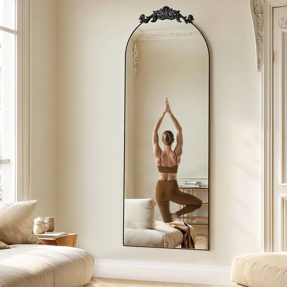 24x65 Inch Vintage Arch Accent Full Length Wall/Floor Mirror