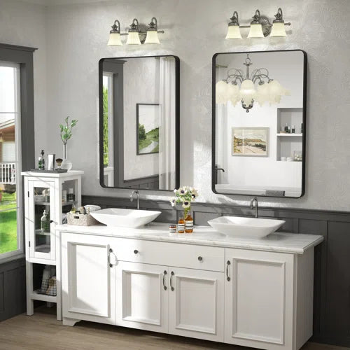Aevar High-Strength Tempered Glass and Aluminum Alloy Framed French Cleat Mounted Wall Decor Bathroom Vanity Mirror with 5-Year Warranty