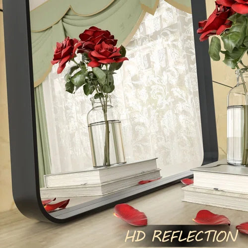 Aevar High-Strength Tempered Glass and Aluminum Alloy Framed French Cleat Mounted Wall Decor Bathroom Vanity Mirror with 5-Year Warranty