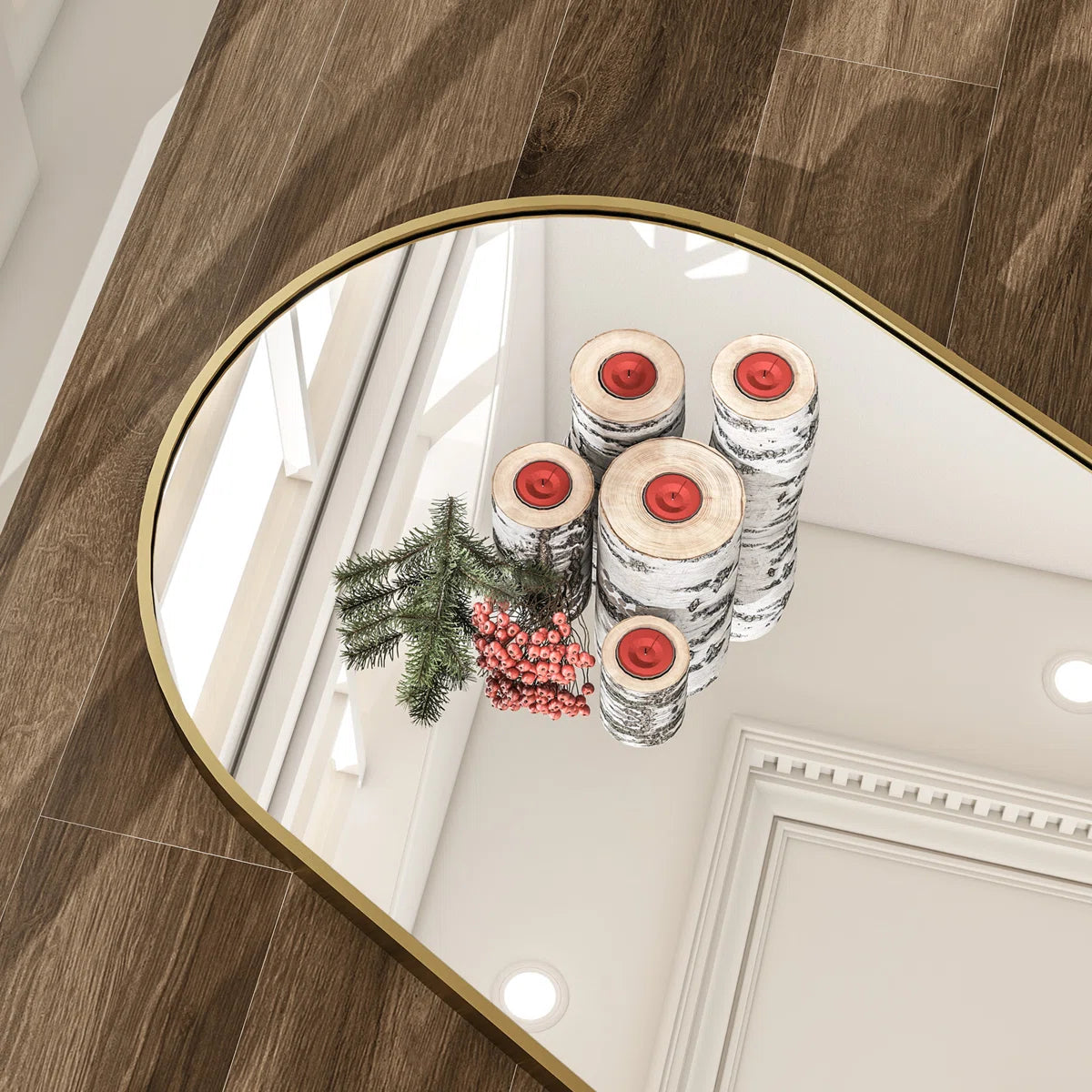 Arch Full Length Mirror with Stand Leaning and Floor Mirrors