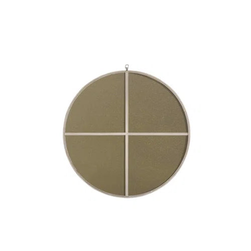 Cassie Metal/Manufactured Wood Round Wall Mirror