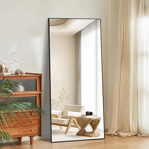 Oversized Full-Length Mirror with Aerospace-Grade Aluminum Frame & Nano Glass – Bedroom, Bathroom, Gym