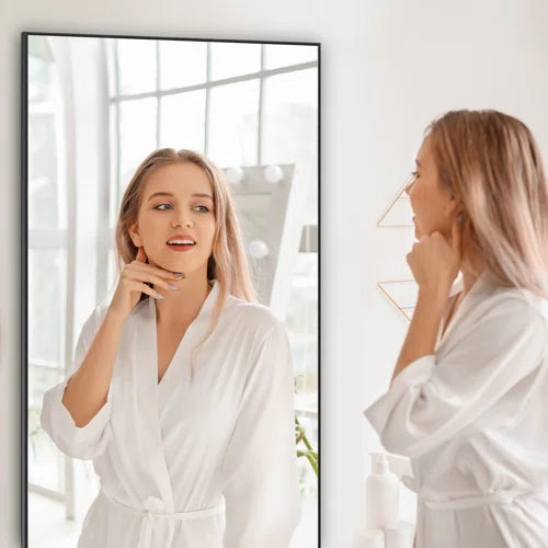 Oversized Full-Length Mirror with Aerospace-Grade Aluminum Frame & Nano Glass – Bedroom, Bathroom, Gym