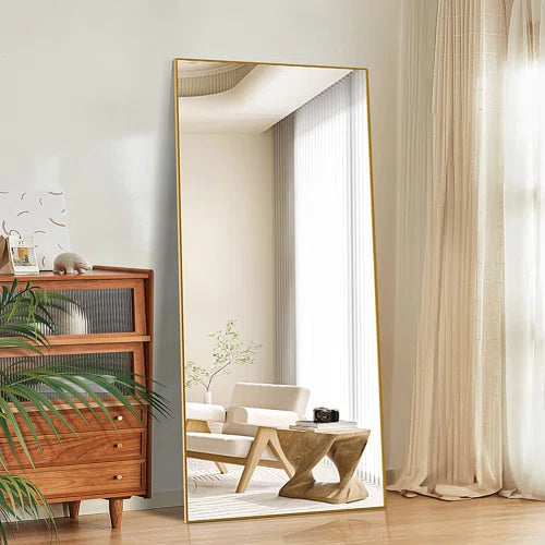 Oversized Full-Length Mirror with Aerospace-Grade Aluminum Frame & Nano Glass – Bedroom, Bathroom, Gym
