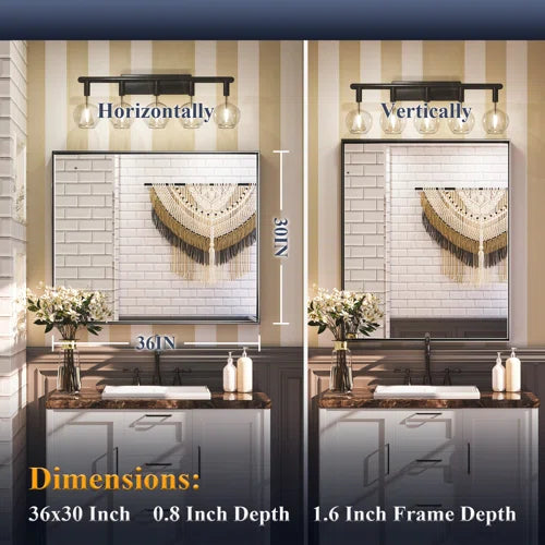 Stemn 1.6'' Thick Bathroom Vanity Mirror Decorative Wall Mirror Accent Mirror