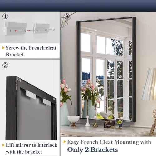 Stemn 1.6'' Thick Bathroom Vanity Mirror Decorative Wall Mirror Accent Mirror